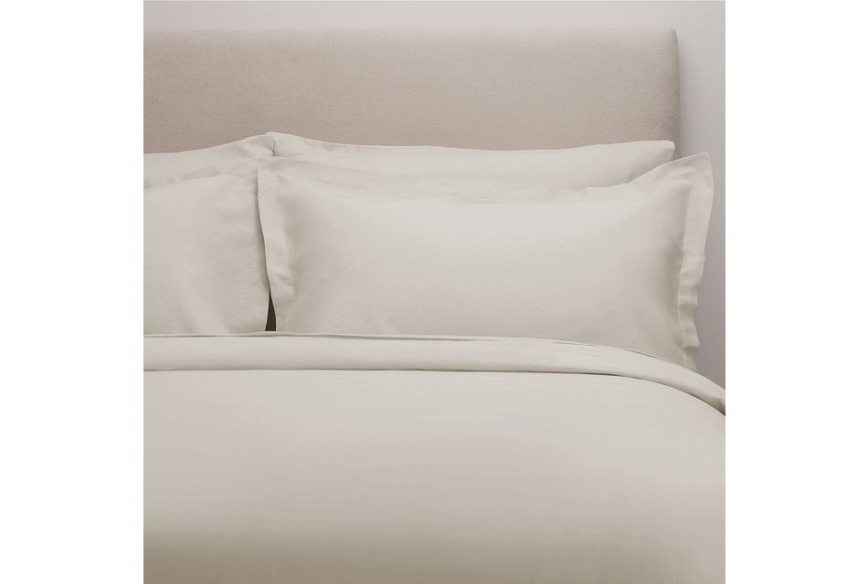 Linen Blend Ivory Duvet Set